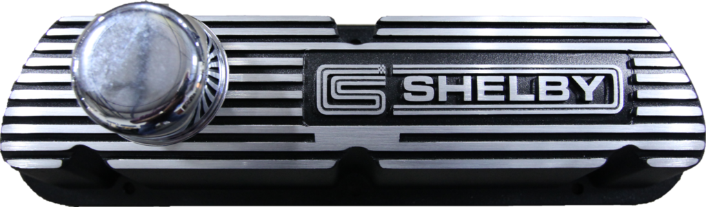 Shelby 289/351 Finned Valve Cover - Pair (Black Finish)