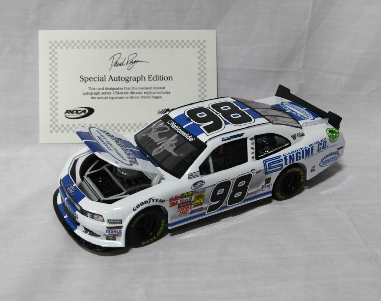 David Ragan autographed Shelby Engine Co NASCAR DenBeste Motorsports